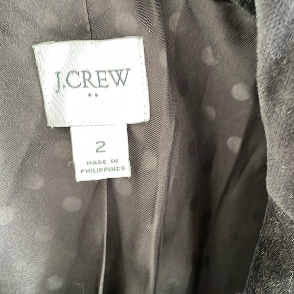 Jcrew velvet one button blazer - Picture 2 of 3